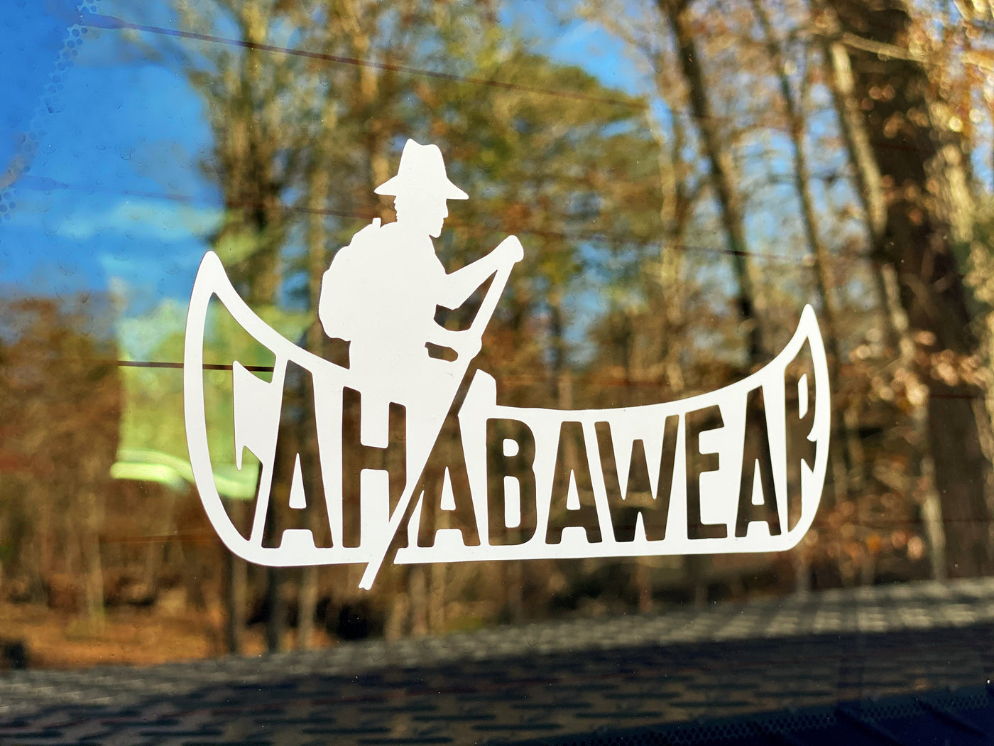 Cahabawear Signature Canoe Transfer Sticker